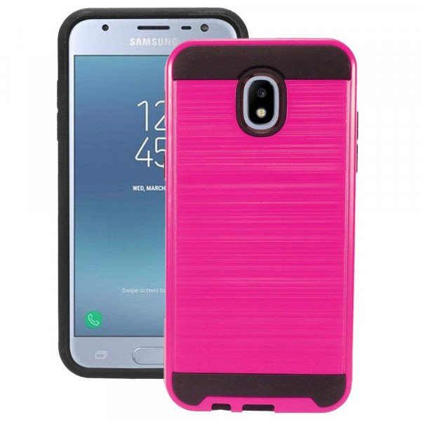 Wholesale Galaxy J3 (2018), Achieve, Star, Galaxy Express Prime Armor Hybrid Case (Hot Pink)
